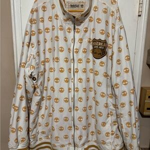 Timberland White and Tan Jacket MENS.